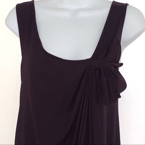 GAP Purple Sleeveless Gathered Bow Sleeveless Top